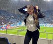 „Prințesa războinică”, partenera titularului de la Universitatea Craiova, a trăit la intensitate maximă ratarea din derby-ul cu FCSB