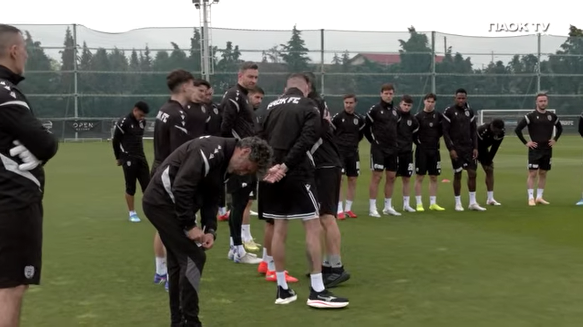 Emoție pură » Imagini de la antrenamentul lui Răzvan Lucescu: cum l-au primit fotbaliștii lui PAOK