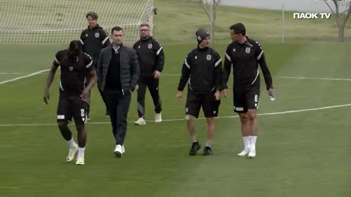 Emoție pură » Imagini de la antrenamentul lui Răzvan Lucescu: cum l-au primit fotbaliștii lui PAOK