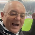 Emil Boc, în culmea fericirii pe Cluj Arena. Foto: captură Facebook