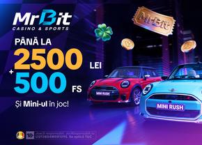 Mini Rush la MrBit: campania cu gadgeturi, rotiri gratuite și două extrageri Mini Cooper