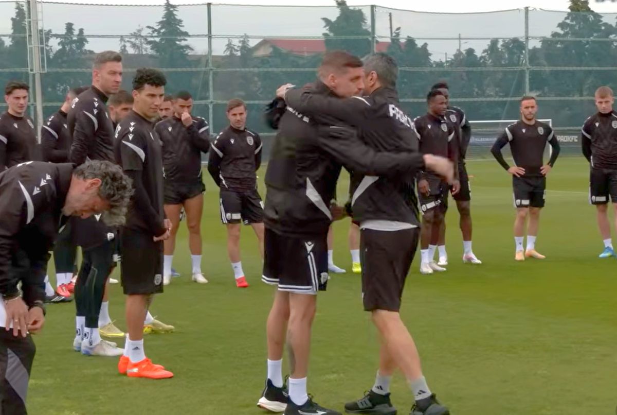 Emoție pură » Imagini de la antrenamentul lui Răzvan Lucescu: cum l-au primit fotbaliștii lui PAOK