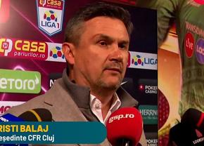 Prima reacție dinspre CFR » Cristi Balaj, sfidător: „Nu e vreo surpriză, ne-au surprins doar că s-au luptat la titlu până acum”