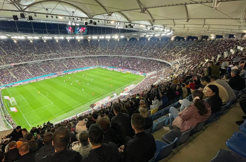 În jur de 40.000 de suporteri au venit pe Arena Națională la derby-ul cu CFR Cluj pentru a împinge FCSB de la spate în lupta umăr la umăr, pe care o duce cu Farul pentru primul titlu după 8 ani de secetă.