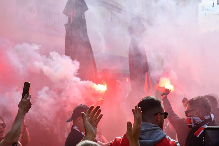Atmosferă de zile mari înainte de CFR Cluj - Hermannstadt. Foto: Cristi Preda (GSP.RO)