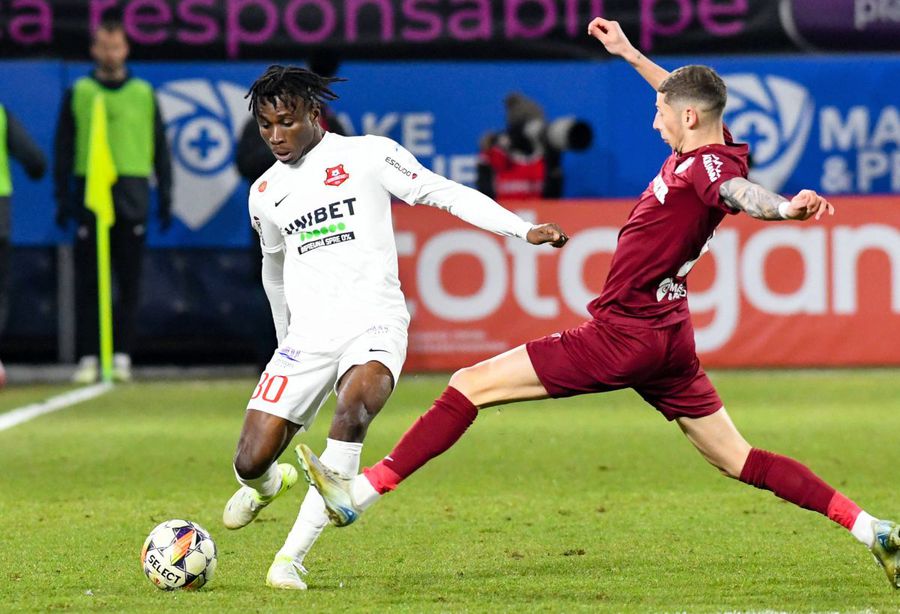 Nana Antwi, într-un meci cu CFR Cluj / Sursă foto: Imago Images Gigi Becali s-a înțeles în direct cu un club din Superliga: „E mare fotbalist” / „Toată lumea are de câștigat”
