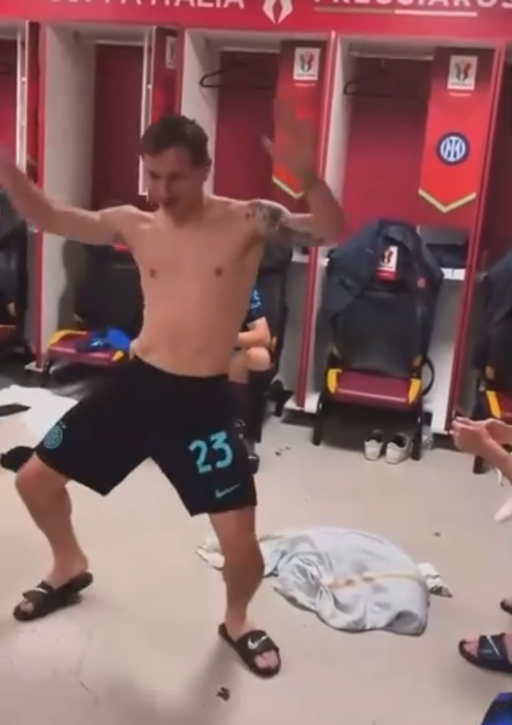 Nicolo Barella, dans viral după câștigarea Cupei // Captură foto: Instagram