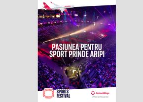 AnimaWings, compania aeriană oficială a Sports Festival, aduce fanii sportului la Cluj-Napoca prin curse speciale din București și Iași