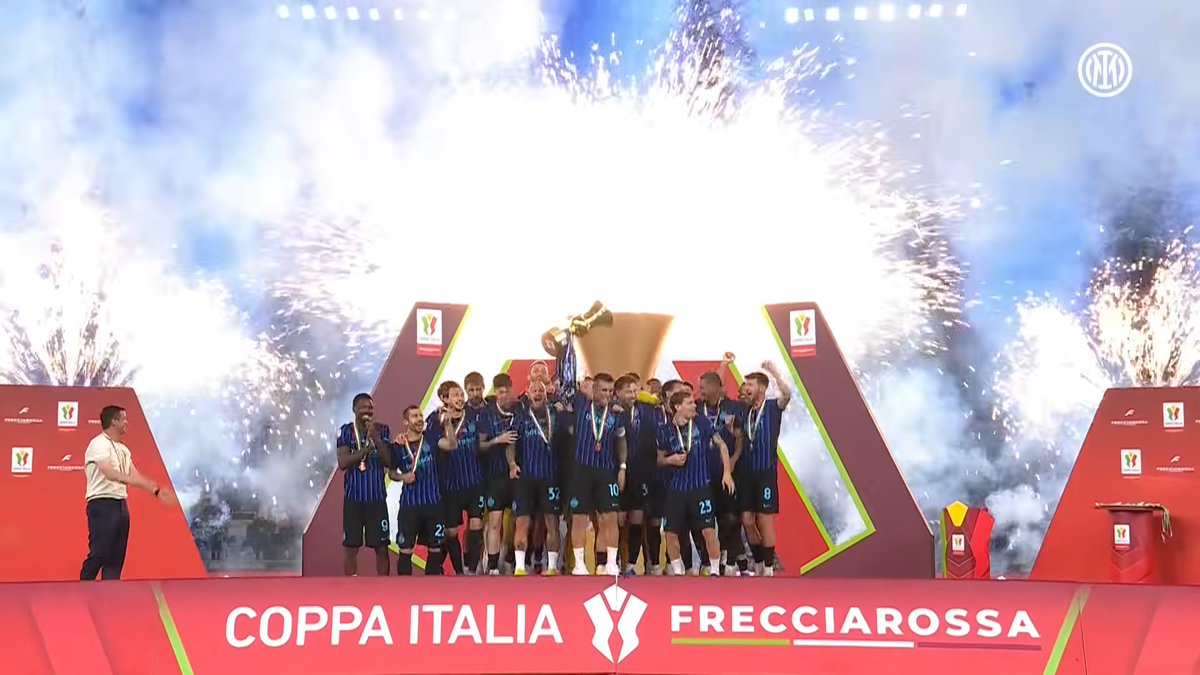 Sărbătoarea lui Inter la câștigarea Cupei Italiei