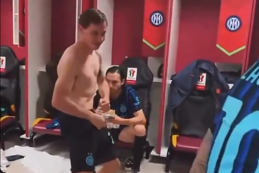 Nicolo Barella, dans viral după câștigarea Cupei // Captură foto: Instagram