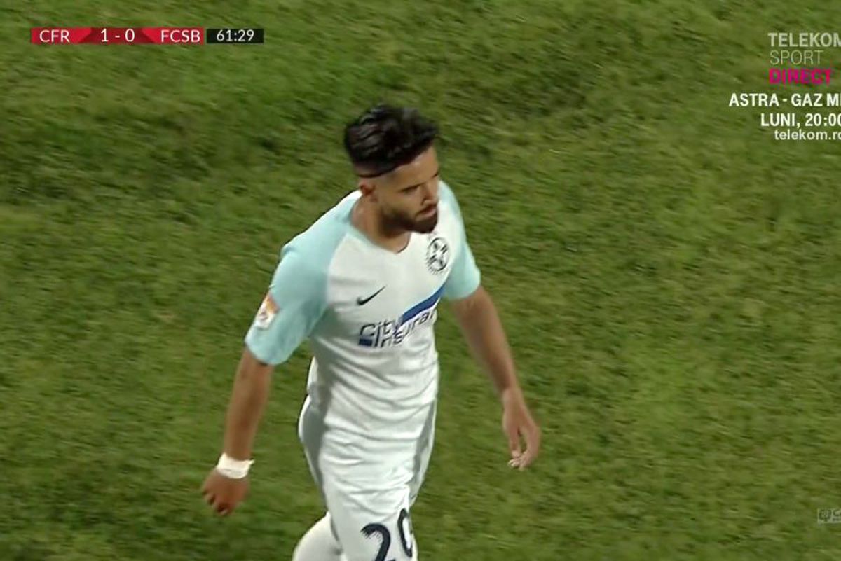 CFR CLUJ - FCSB. FOTO Vintilă l-a scos pe Ionuț Vînă după doar 31 de minute, iar jucătorul nu s-a putut abține în momentul înlocuirii: camerele TV au surprins tot