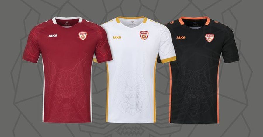 Tricourile propuse pentru Macedonia de Nord, care i-au scandalizat pe suporteri // foto: Twitter Macedonia de Nord, în centrul unui conflict diplomatic după startul EURO » Reclamații la UEFA din partea autorităților din Grecia