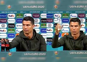 Valoarea acțiunilor Coca-Cola la bursă a scăzut cu 4 miliarde $, după ce Ronaldo a mutat două sticle la conferință!