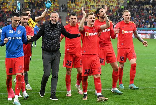 Joonas Tamm, primul din dreapta, s-a despărțit de FCSB // foto: Imago Images