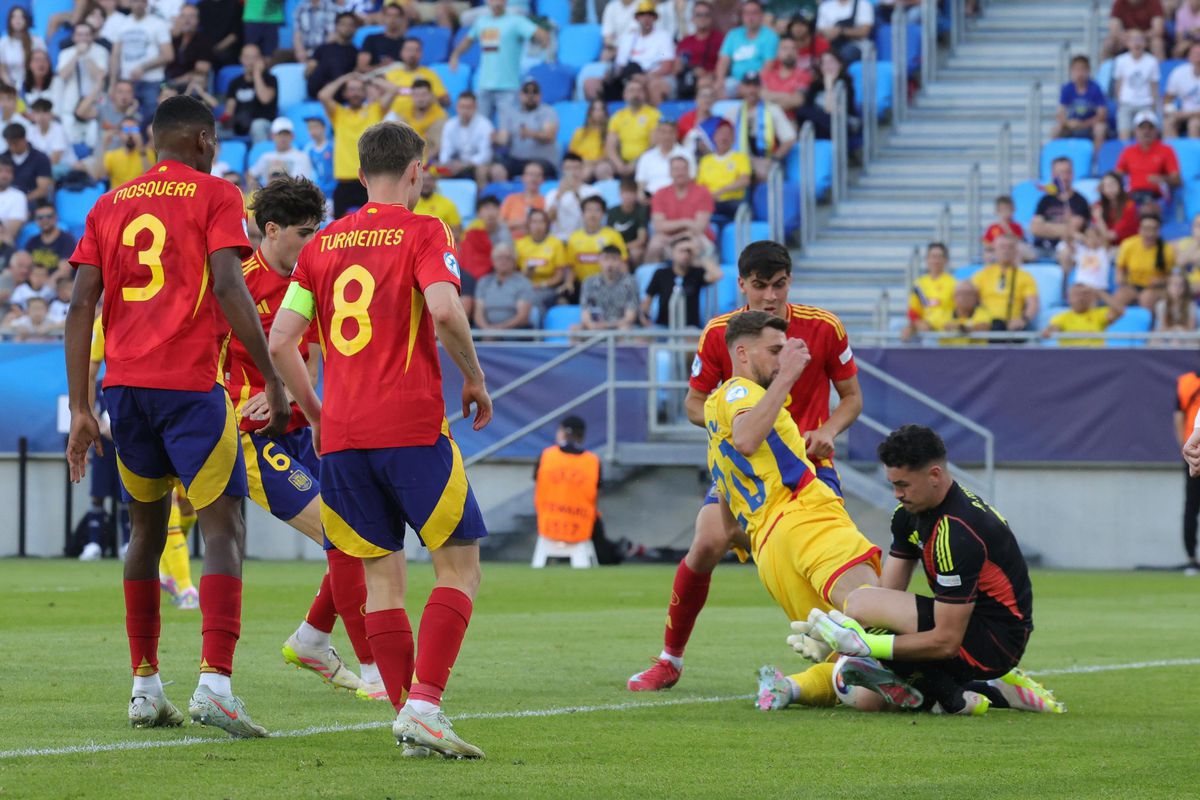 Fază controversată?! De ce nu a primit România U21 penalty în meciul cu Spania U21: tot stadionul a ERUPT