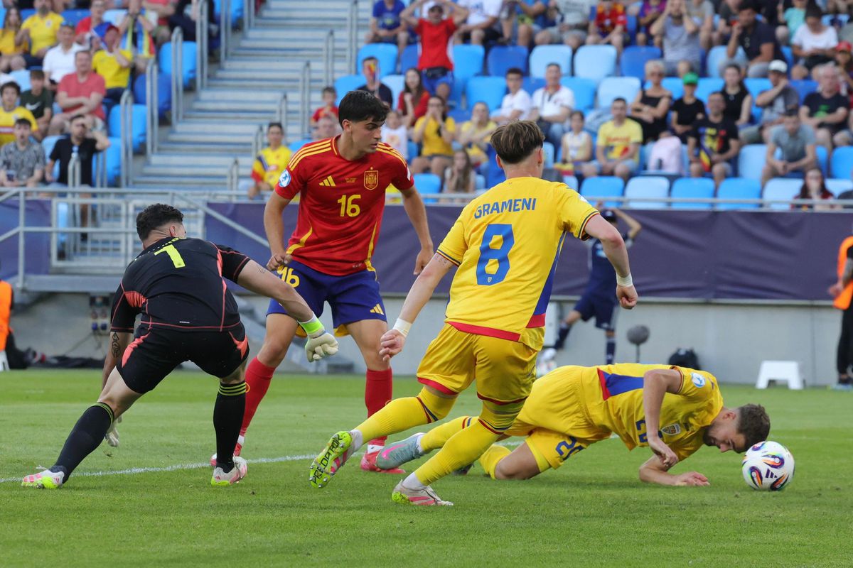 Fază controversată?! De ce nu a primit România U21 penalty în meciul cu Spania U21: tot stadionul a ERUPT