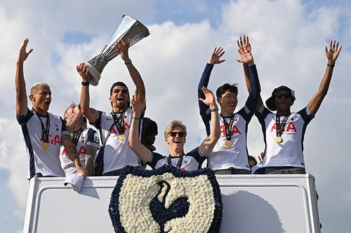 Mathys Tel, primul de la dreapta la stânga // foto: Guliver/gettyimages