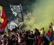 Fumigene aprinse de ultrașii de la Uniți sub tricolor la meciul Spania - România, de la Euro U21. Foto: Ionuț Iordache (GSP.RO)