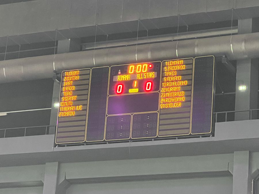 Componența celor două echipe, Romania și World Team Show în BTarena, la Sports Festival! Egalitate la finalul confruntării dintre echipa lui Ronaldinho și selecționata României