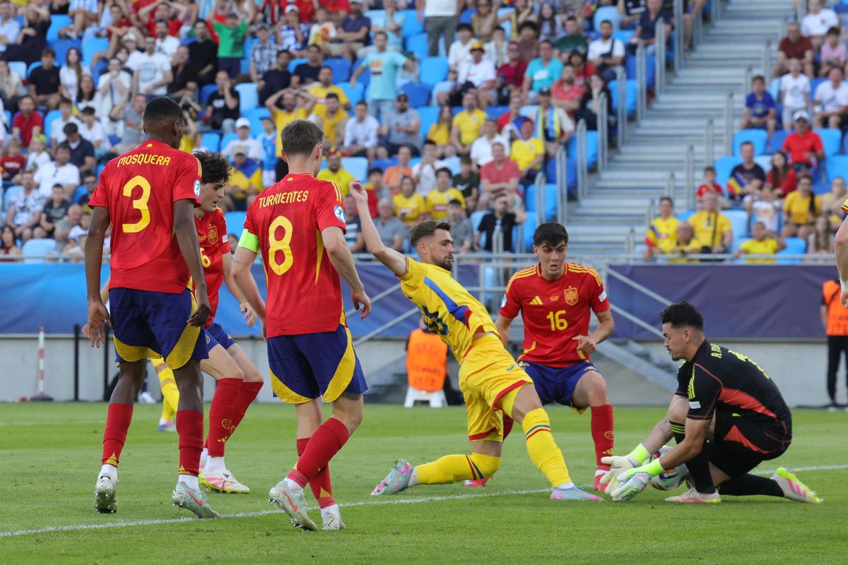 Fază controversată?! De ce nu a primit România U21 penalty în meciul cu Spania U21: tot stadionul a ERUPT