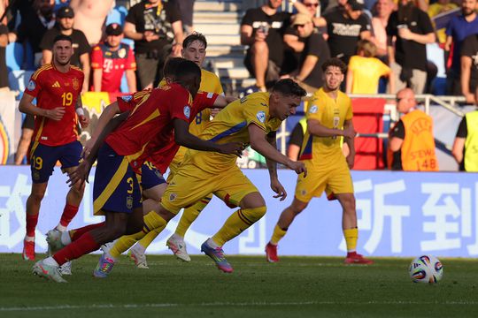 Louis Munteanu, în Spania U21 - România U21 2-1. FOTO: Ionuț Iordache (GSP)
