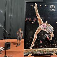 „Nadia”, tabloul realizat de Albert Oprea, participant la „Românii au Talent”/Foto: David Istrate (GSP.ro)