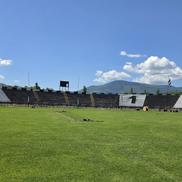 Lucrări la stadionul din Petroșani / FOTO: Facebook @Tiberiu Iacob-Ridzi