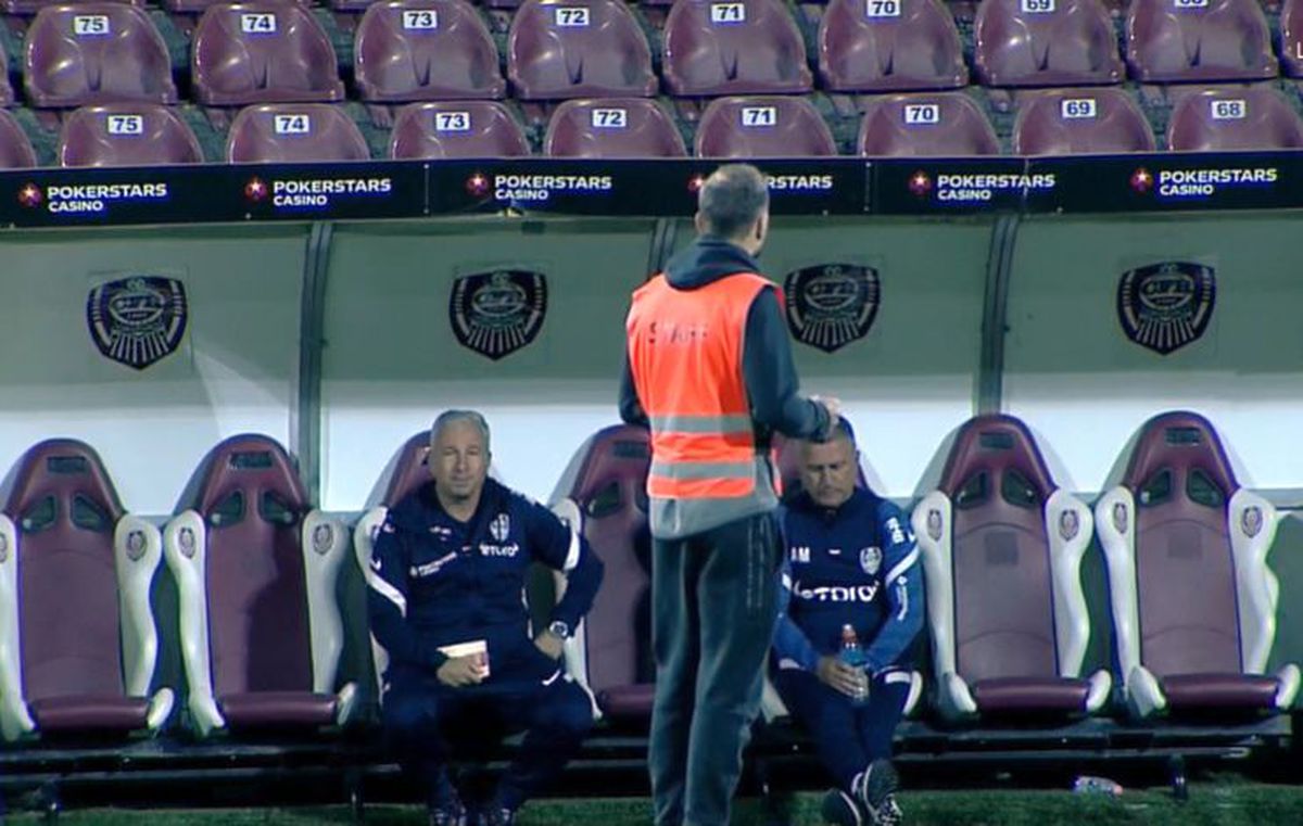 Dan Petrescu, imagini dezolante după eliminarea lui CFR Cluj