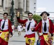 Spectacol pe străzile Berlinului înainte de Spania - Anglia