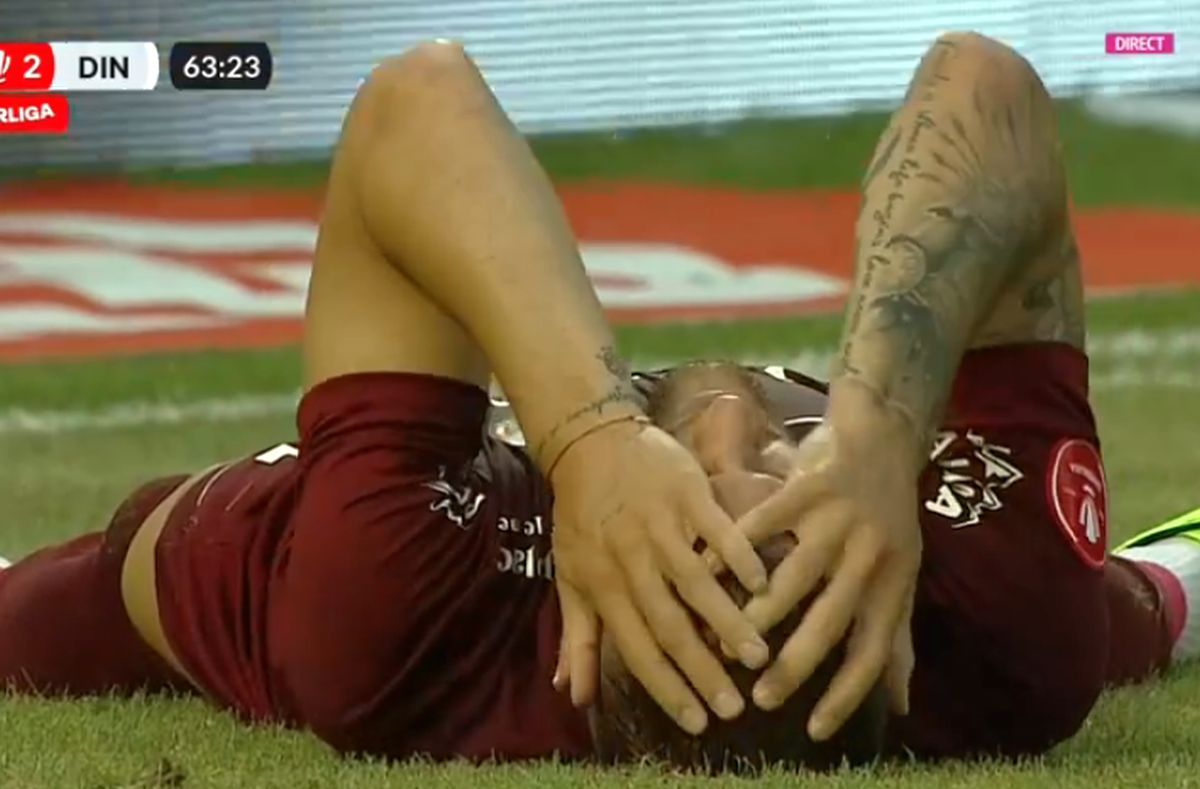 Daniel Bîrligea s-a făcut de râs în CFR Cluj - Dinamo: ratare din 4 metri