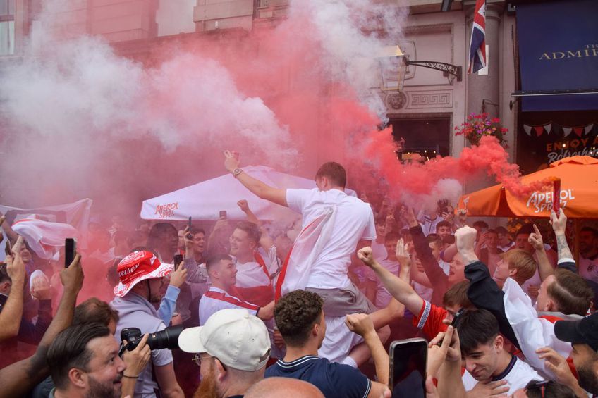 Suporterii au creat o atmosferă de zile mari în ziua meciului Spania - Anglia, care se va juca începând cu ora 22:00, în finala Campionatului European din Germania. / foto: Imago Images