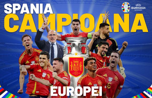 Spania - Anglia 2-1 » It's NOT coming home! Spaniolii scriu ISTORIE: al patrulea triumf continental, record absolut