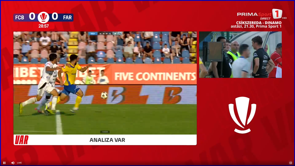 Gică Hagi a intrat în direct să acuze arbitrajul din Botoșani - Farul » Prezent în studio, Marius Avram a dat verdictul