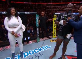 „Urmează nevasta mea, vor fi multe lupte la sol” » Victorios în gala UFC din week-end, „greul” Lewis a făcut pe toată lumea să râdă: