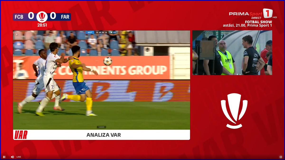 Gică Hagi a intrat în direct să acuze arbitrajul din Botoșani - Farul » Prezent în studio, Marius Avram a dat verdictul