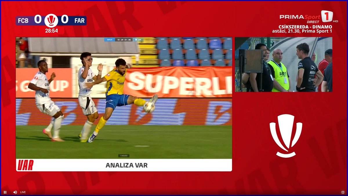 Gică Hagi a intrat în direct să acuze arbitrajul din Botoșani - Farul » Prezent în studio, Marius Avram a dat verdictul