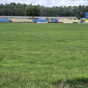 A început modernizarea stadionului „1 mai” din Slobozia // foto: Facebook @ Potor Alexandru