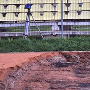 A început modernizarea stadionului „1 mai” din Slobozia // foto: Facebook @ Potor Alexandru