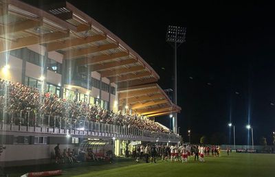 Haos la Csikszereda - Dinamo » A căzut nocturna la primul meci din istorie în Superliga: imagine colosală surprinsă de GSP