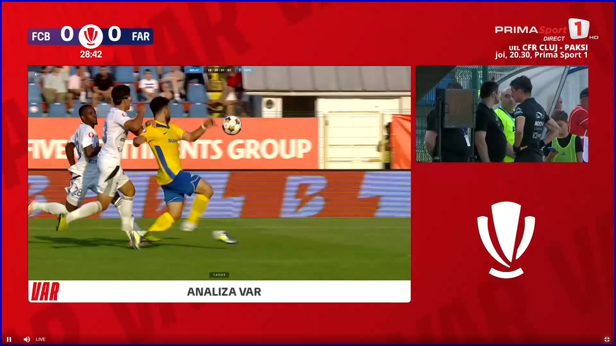 Gică Hagi a intrat în direct să acuze arbitrajul din Botoșani - Farul » Prezent în studio, Marius Avram a dat verdictul