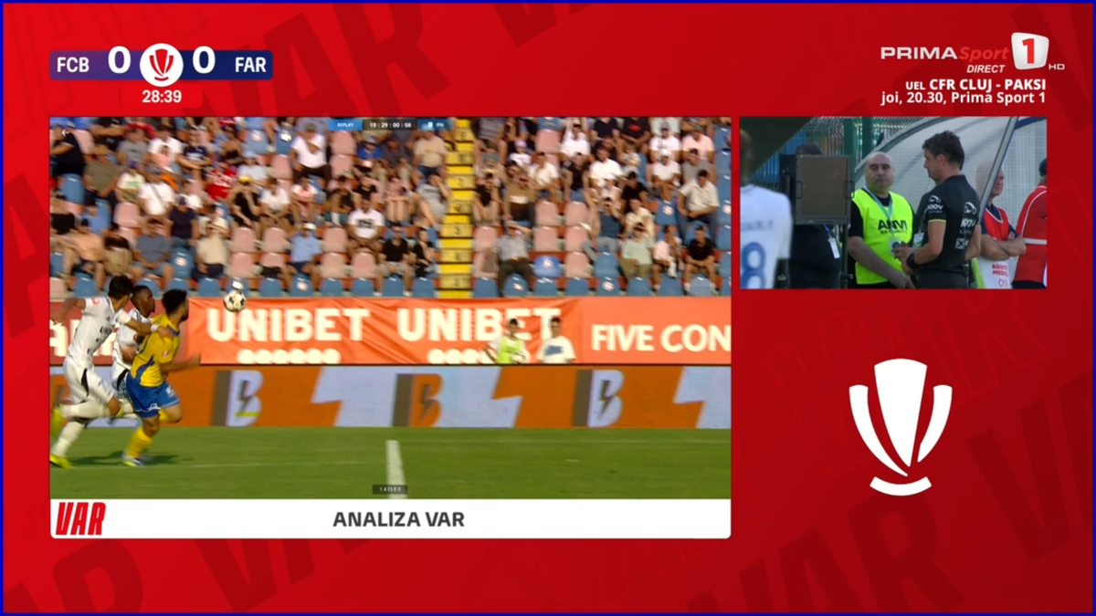 Gică Hagi a intrat în direct să acuze arbitrajul din Botoșani - Farul » Prezent în studio, Marius Avram a dat verdictul