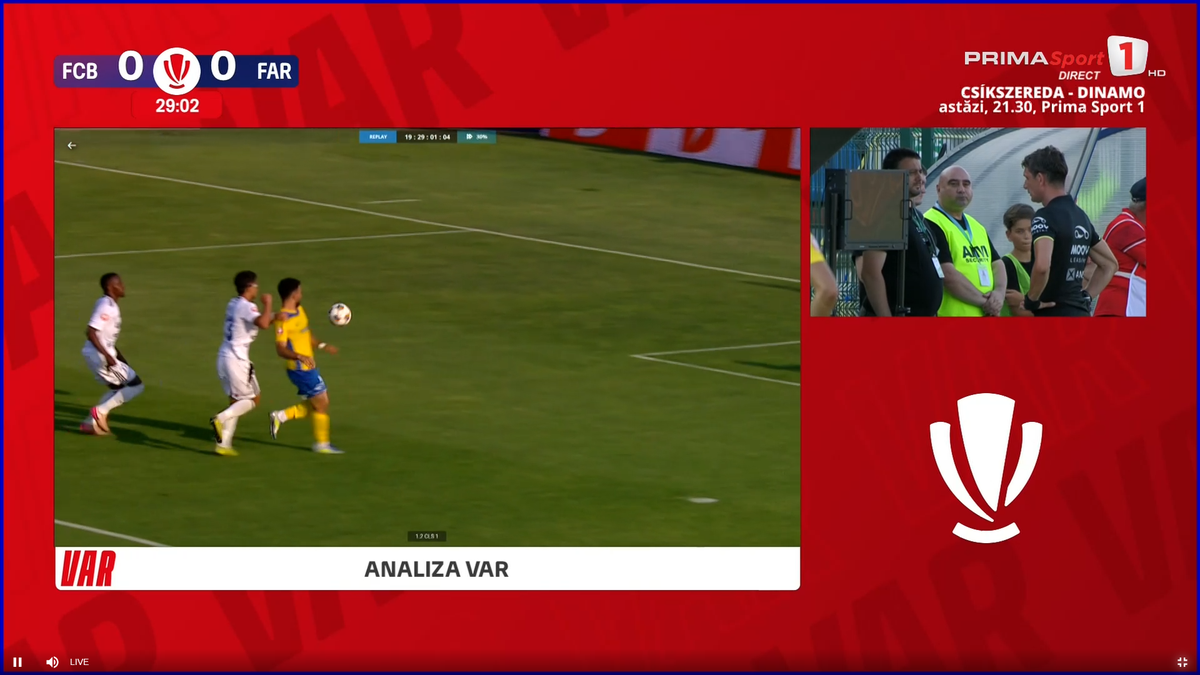 Gică Hagi a intrat în direct să acuze arbitrajul din Botoșani - Farul » Prezent în studio, Marius Avram a dat verdictul