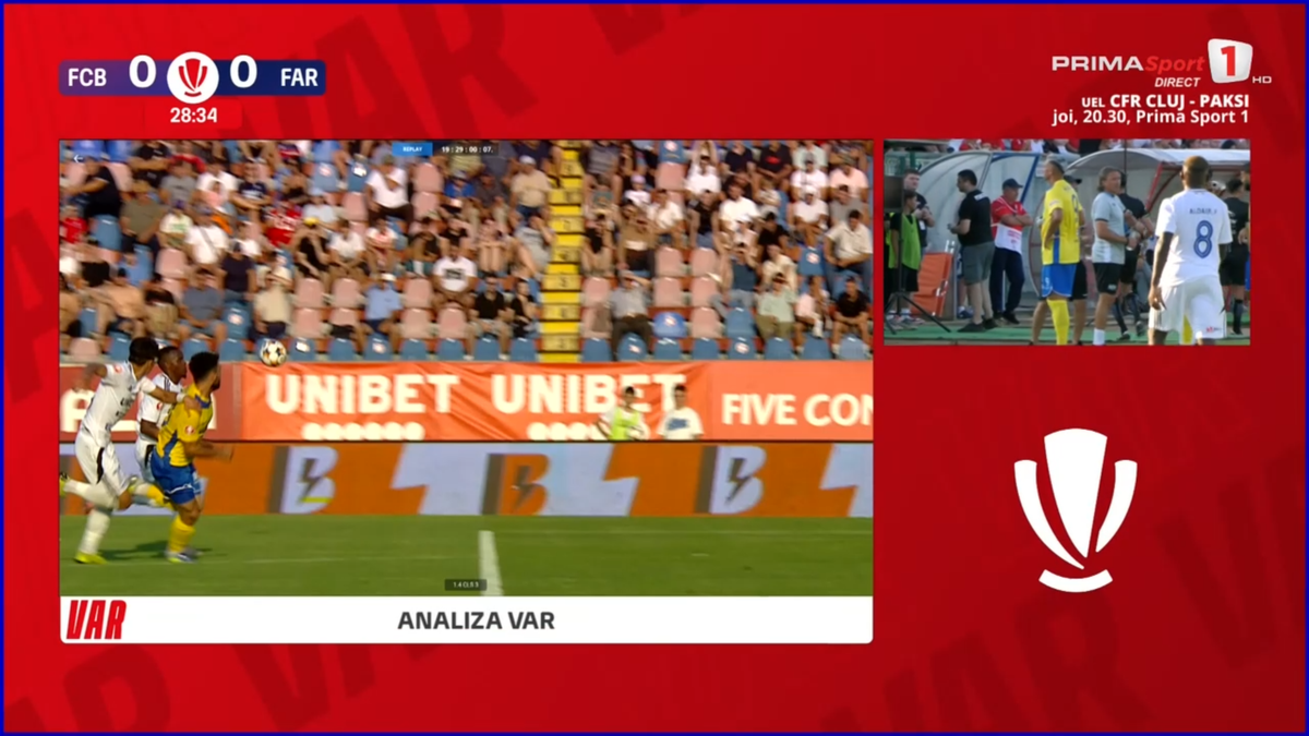 Gică Hagi a intrat în direct să acuze arbitrajul din Botoșani - Farul » Prezent în studio, Marius Avram a dat verdictul