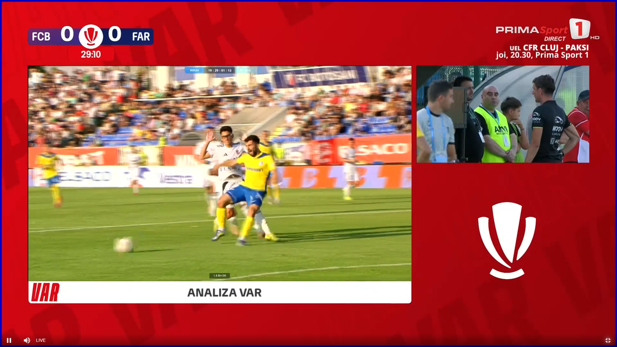 Gică Hagi a intrat în direct să acuze arbitrajul din Botoșani - Farul » Prezent în studio, Marius Avram a dat verdictul