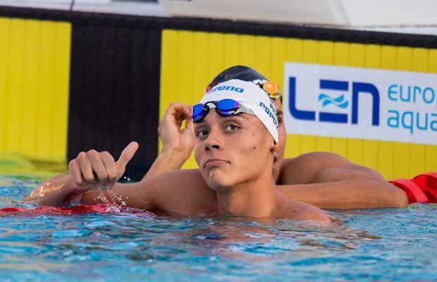 David Popovici este în finala europeană la 200 de metri liber! S-a calificat cu cel mai bun timp