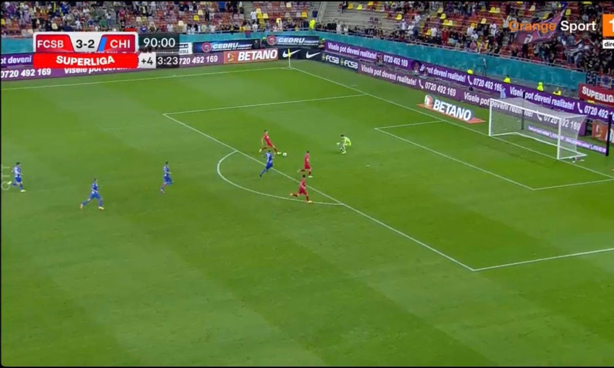 Vedeta de 6 milioane a lui Becali a ratat cu poarta goală » Vezi faza antologică din ultimele secunde de la FCSB - Chindia!