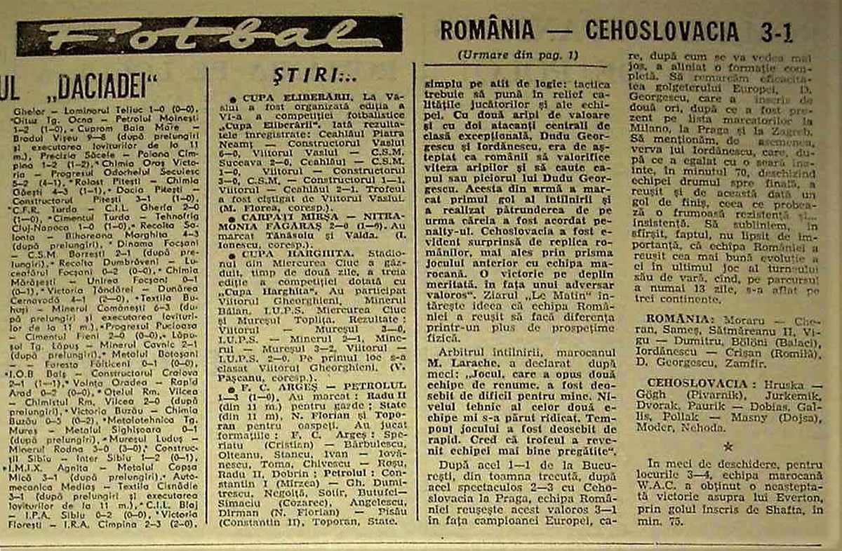 Retro GSP. 45 de ani de la debutului lui Costică Ștefănescu la națională