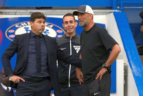 Mauricio Pochettino (antrenorul lui Chelsea) și Jurgen Klopp (antrenorul lui Liverpool)/ foto: Imago Images