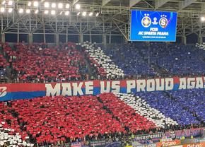 Moment nemaivăzut în lumea ultras: fanii FCSB au afișat scenografia cu sigla unei case de pariuri!