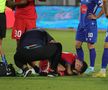 Olaru, accidentat în Drita - FCSB / FOTO: Ionuț Iordache (GSP.ro)